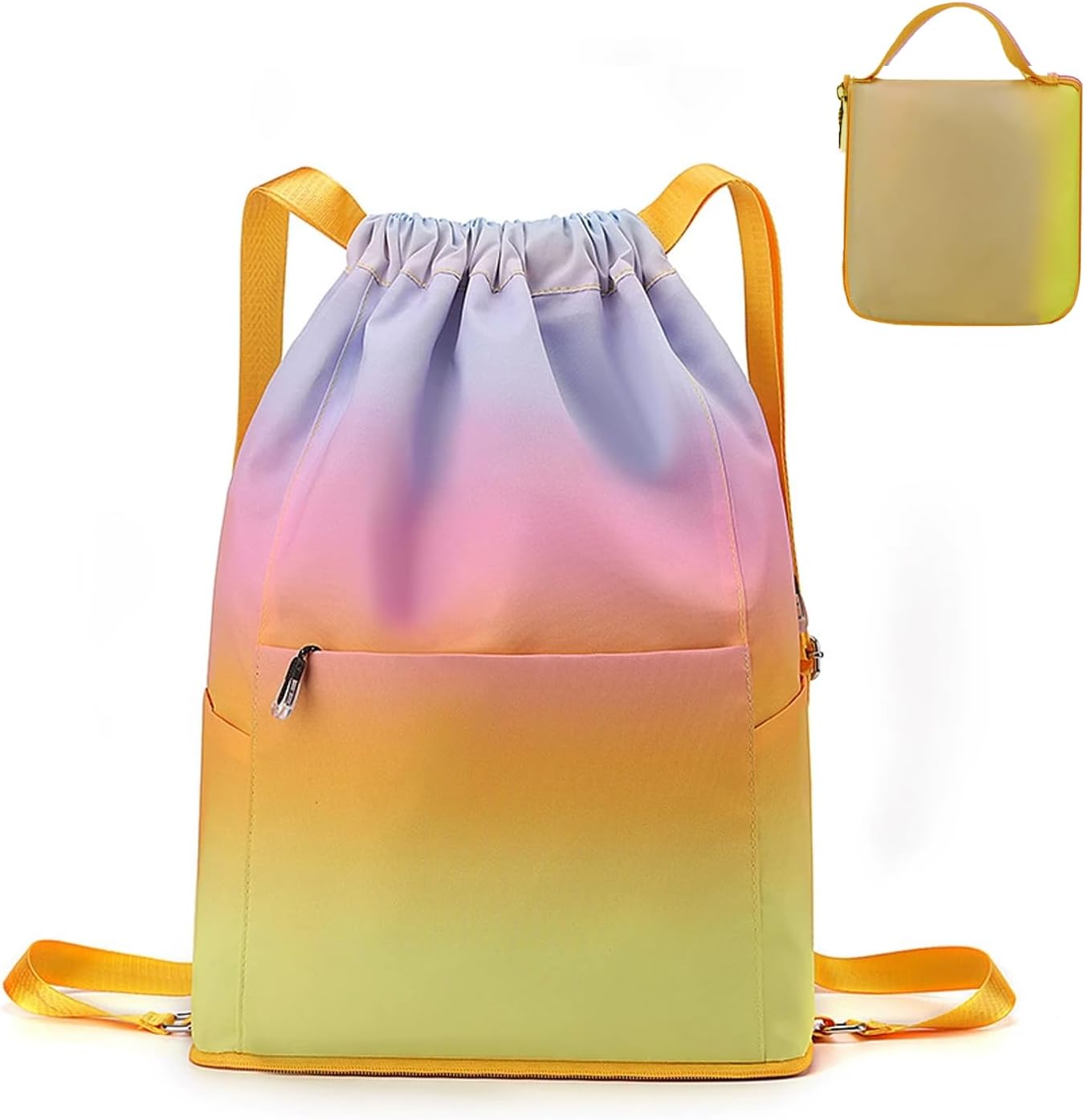 Sac de sport à cordon: pour femme, pour homme, pliable, format léger, 43 × 32 × 16cm