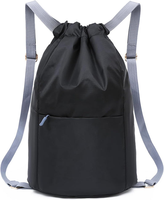 Sac de sport à cordon – unisexe, en tissu Oxford, format léger, résistant à l'eau