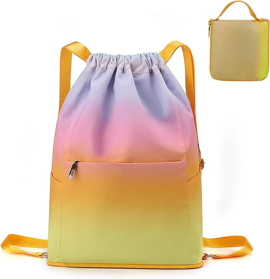 Sac de sport à cordon: pour femme, pour homme, pliable, format léger, 43 × 32 × 16cm