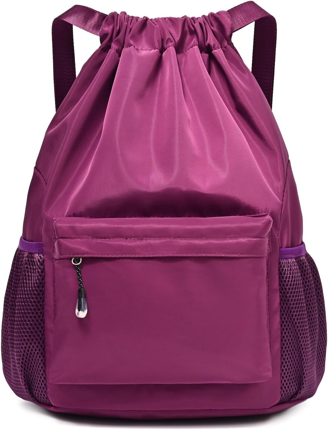 Sac de sport à cordon – unisexe, fermeture zippée, violet