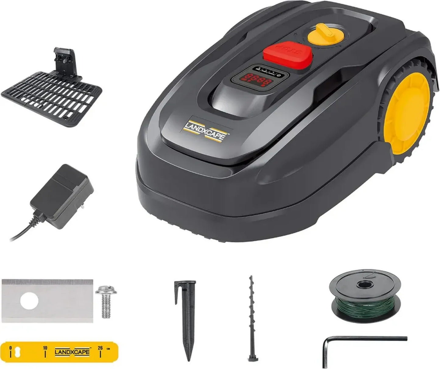 Robot Tondeuse Automatique LANDXCAPE LX796, système Mulching, jusqu'à 400m², facile à installer et utiliser