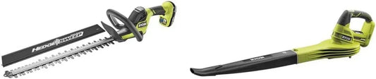 Ryobi Taille-Haies 18V One+ avec Batterie et Chargeur, Lame 50 cm, et Souffleur 245 km/h sans Batterie