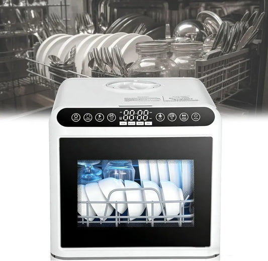 Lave-vaisselle Compact Automatique avec Réservoir 5L pour Petites Cuisines et Appartements