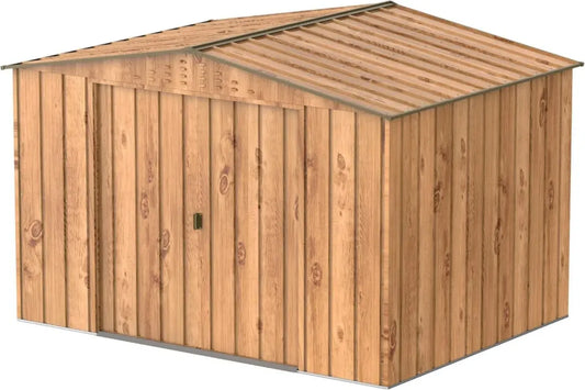 Abri de Jardin Duramax 10x8, Acier Galvanisé, Toit Renforcé, Résistant aux Intempéries