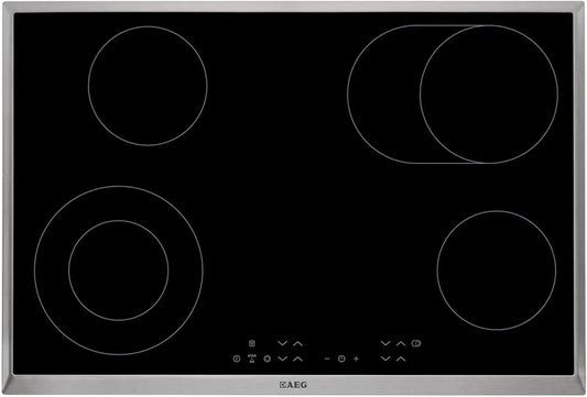Plaque de Cuisson AEG 80 cm HK834060X-B, 4 Zones, Commande Unique
