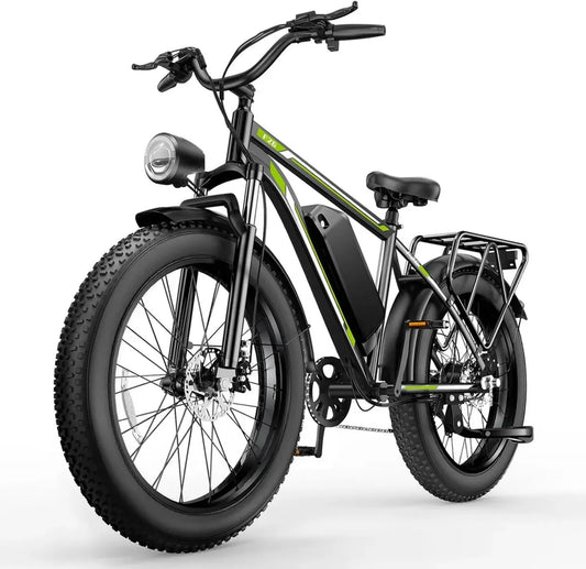 Vélo Électrique Adulte 20/26', Batterie 48V Amovible, Jusqu'à 120 km d'Autonomie, Étanche IP65